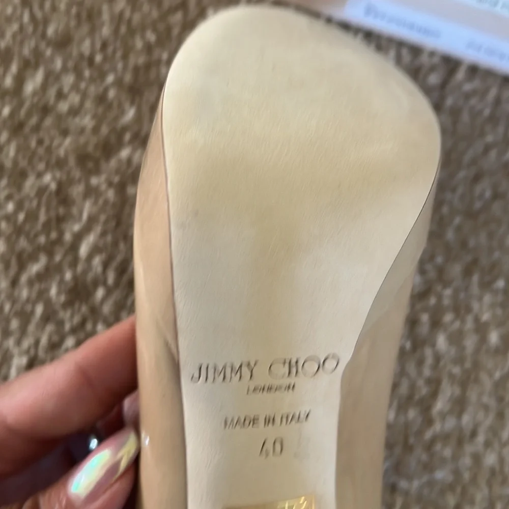 NWT Jimmy Choo Cosmic nude patent heels - Picture 6 of 6